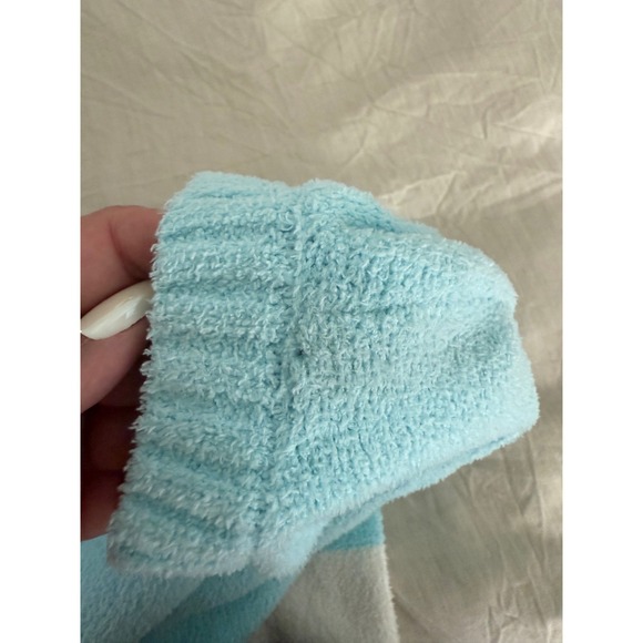 Talbots Color Block Sweater Women's Long Sleeve Button Cuff Cozy Blue White - Picture 8 of 8